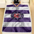 Toulouse Fc Kuscheldecke - New French Football Club New Silk Flag Fleecedecke, France Football Decken, Kuschel Decken