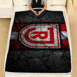Jahn Regensburg Fc Grunge Kuscheldecke - Bundesliga 2 Fleecedecke, German Football Team Black Stone Ssv Jahn Regensburg Decken, Kuschel Decken