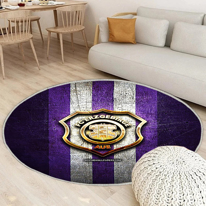 Fc Erzgebirge Aue Teppich Rund, Teppiche - Golden Outdoor Teppich Rund, Bundesliga 2 Teppich Wohnzimmer, Carpet, Rug
