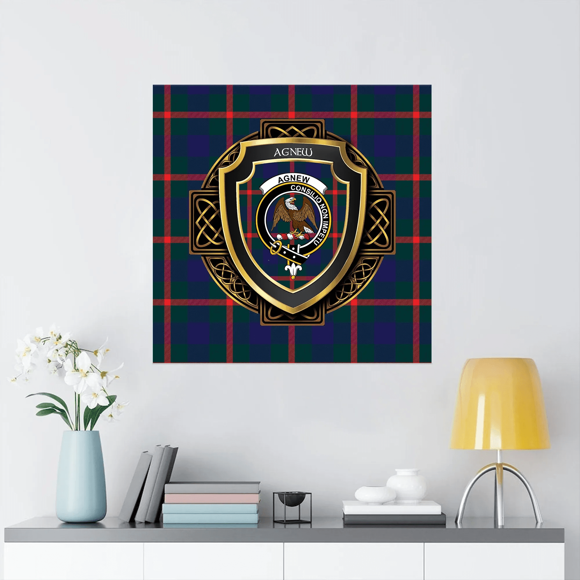 Agnew  Family Crest Personalized Canvas Wall Art Prints Scotland Gift