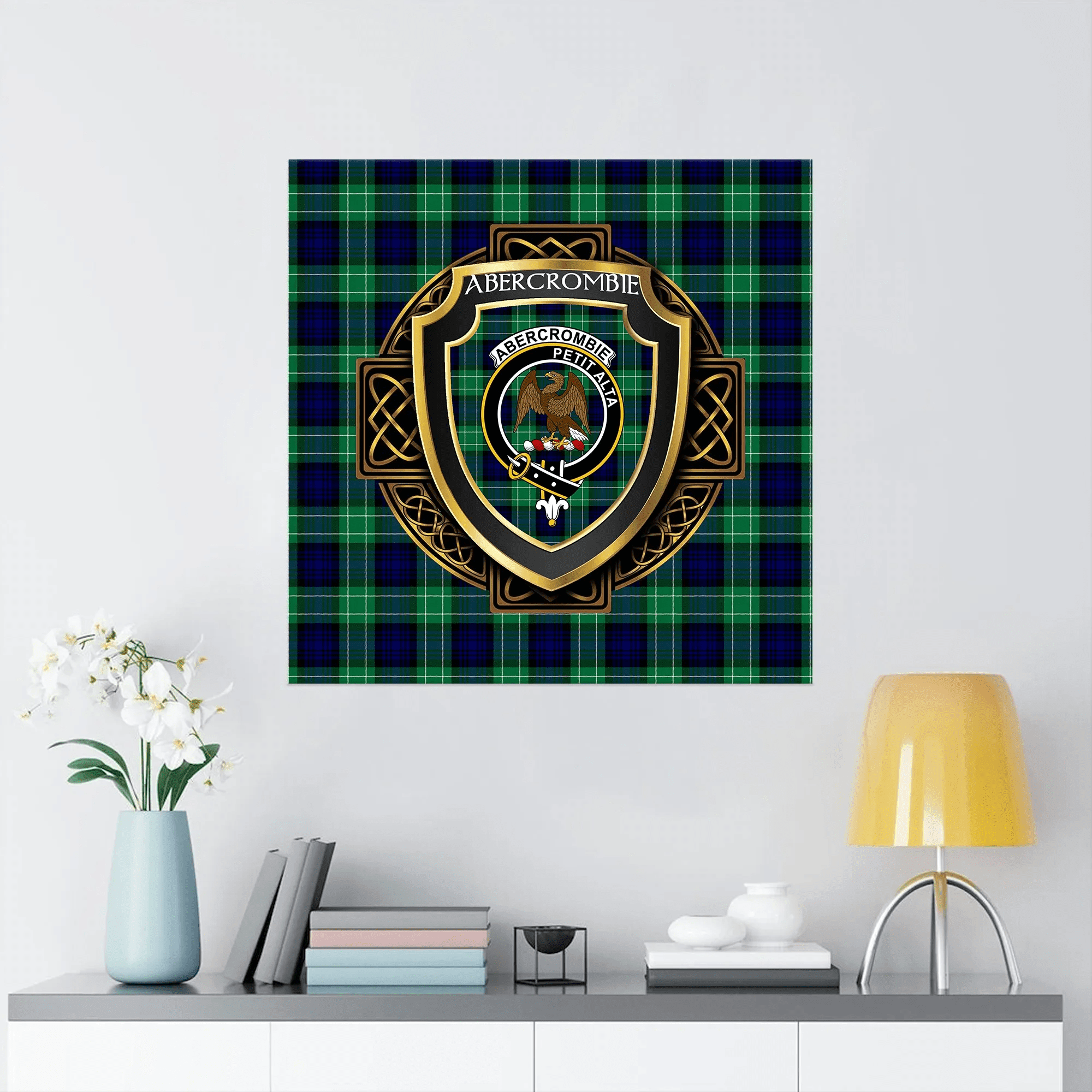 Abercrombie  Family Crest Personalized Canvas Wall Art Prints Scotland Gift