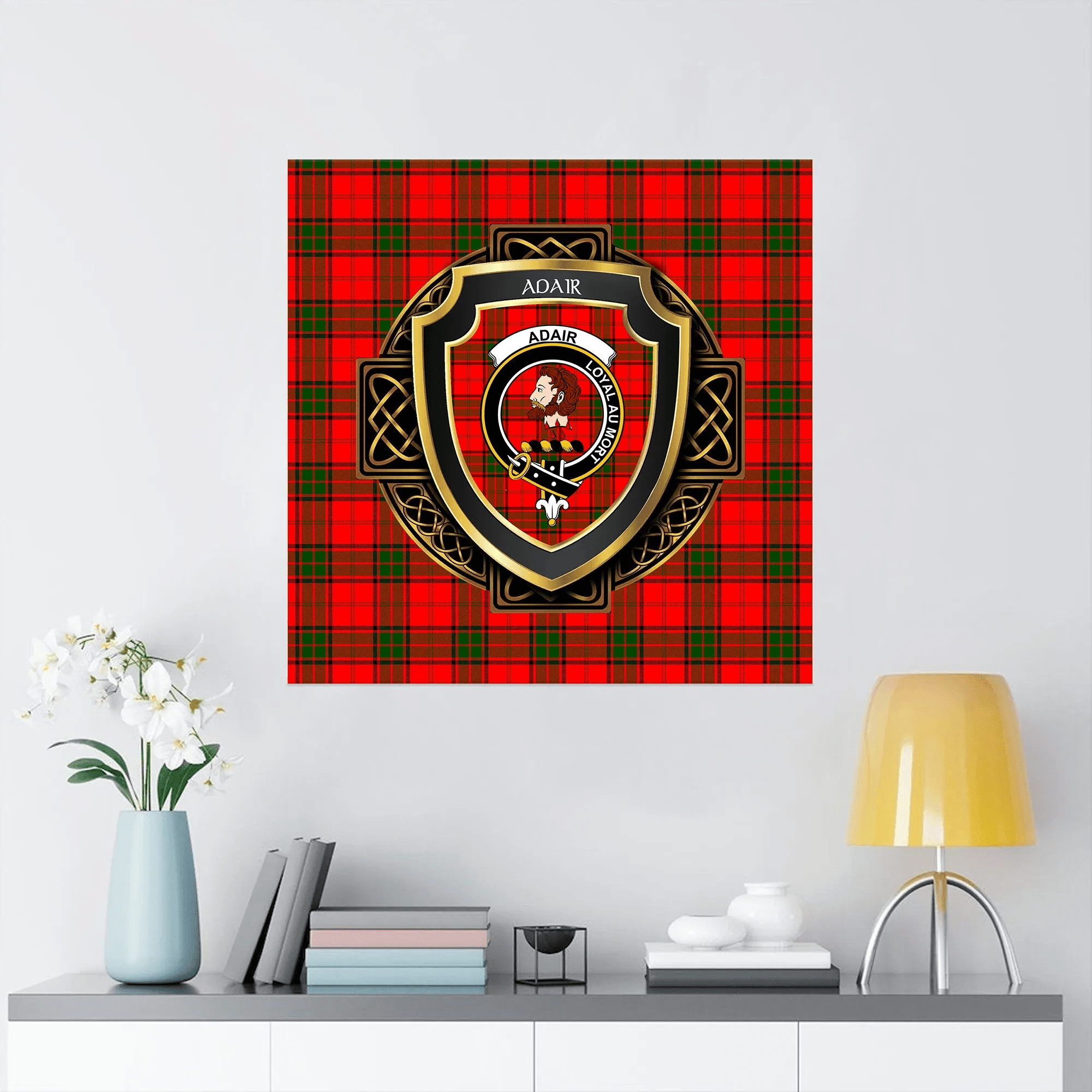 Adair  Family Crest Personalized Canvas Wall Art Prints Scotland Gift