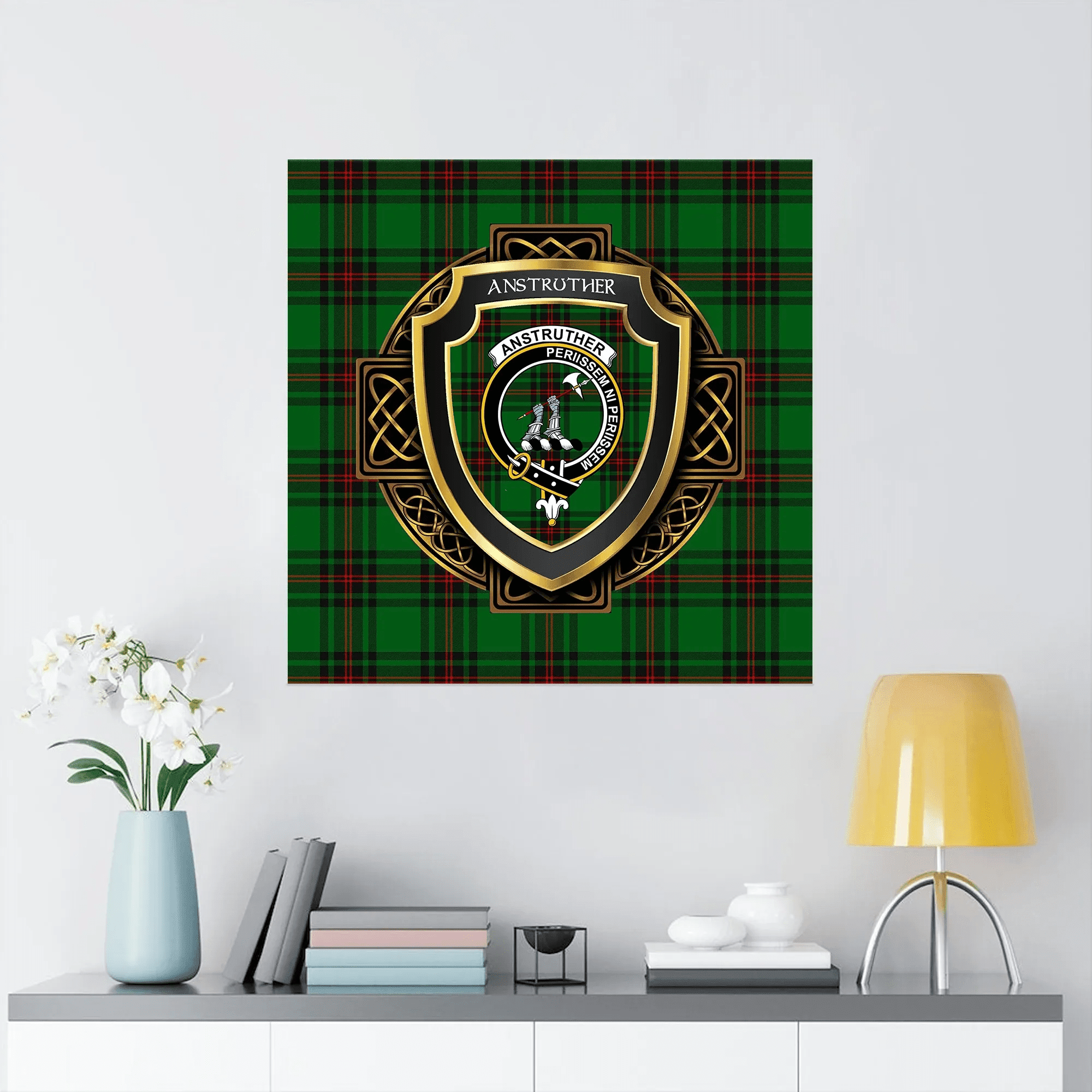 Anstruther  Family Crest Personalized Canvas Wall Art Prints Scotland Gift