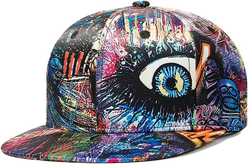 Colorful Graffiti Snapback Hats for Men Women, Baseball Cap Flat Bill Youth Hip Hop Caps