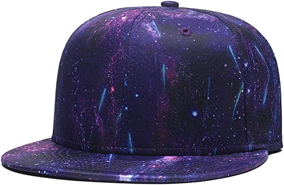 Galaxy Snapback Hat for Men Women,Hip Hop Style Adjustable Baseball Cap