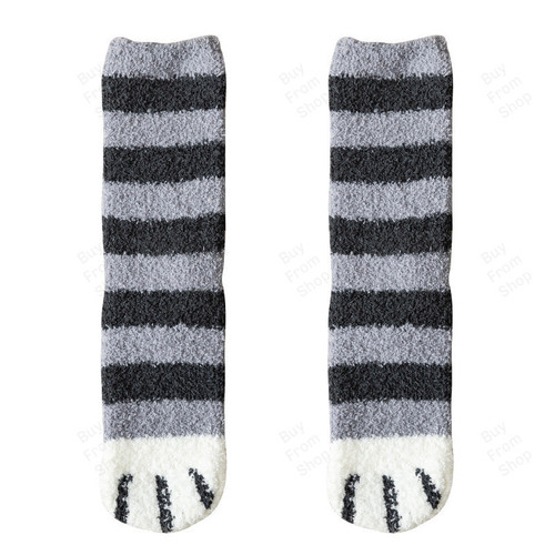 Adorable Warm Cat Paw High Socks