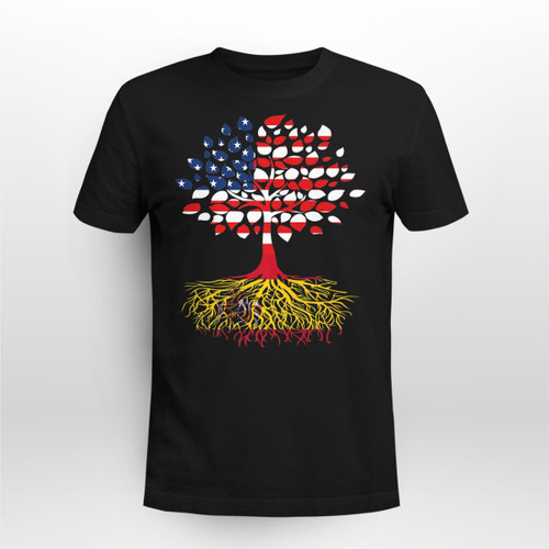American Flag with Spanish Roots Premium Tees
