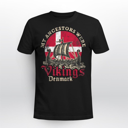 Danish Denmark Viking Ship Flag