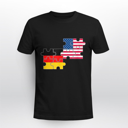 Germany USA Flag German Roots American Tee Shirt