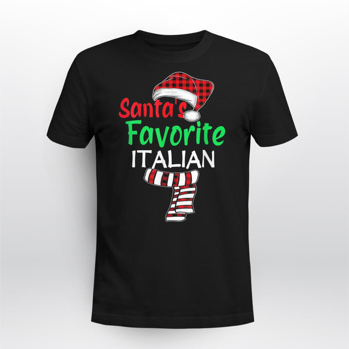 Christmas Santa Claus Shirt, Santa's Favorite Italian T-Shirt