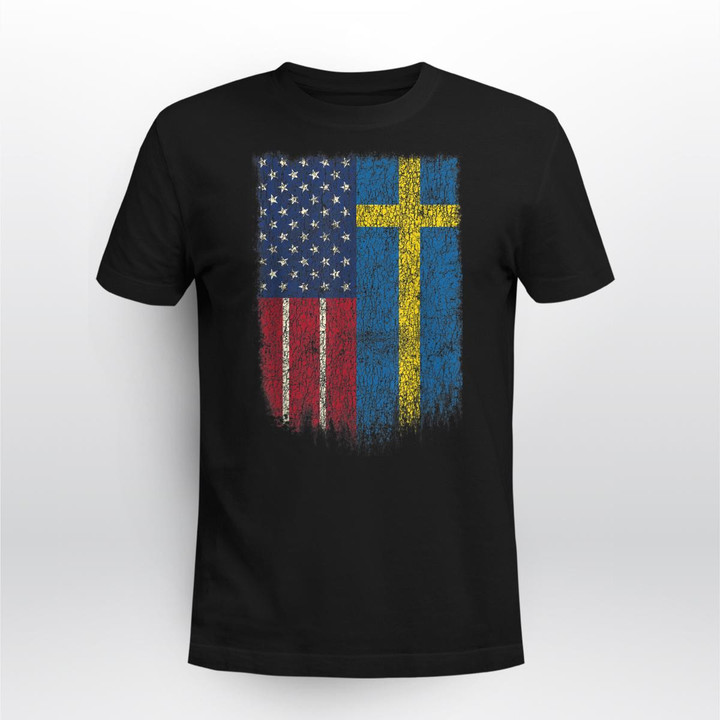 Swedish American Shirt Sweden America Flag Pride