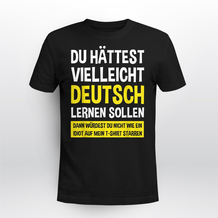 Learn German Speaker - Funny Germany Flag German-American Tee Shirt