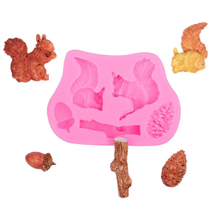 Squirrel Modeling Silicone Mold Kitchen DIY Cake Baking Decoration Fudge Cookie Tools