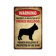 French Bulldog Metal Sign
