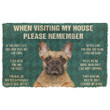 French Bulldog House Rules Doormat