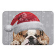 English Bulldog Christmas Doormat
