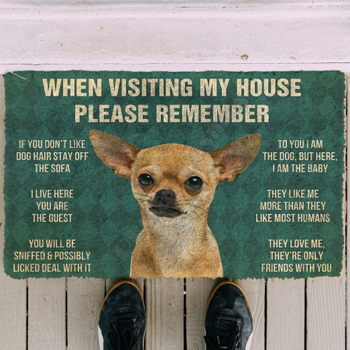 Chihuahua House Rules Doormat