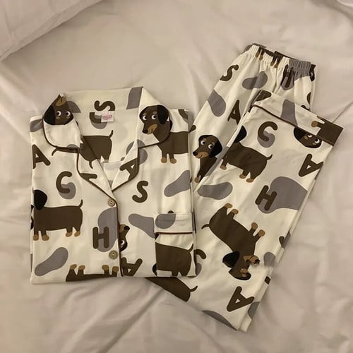 Cute Dachshund Pajama Set for Women