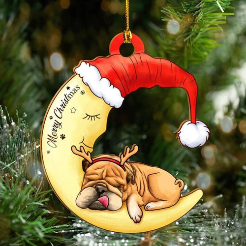 English Bulldog Christmas Ornament