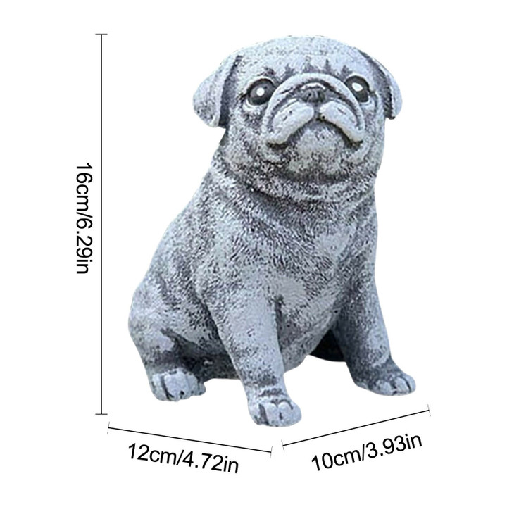 Adorable Pug Dog Statue