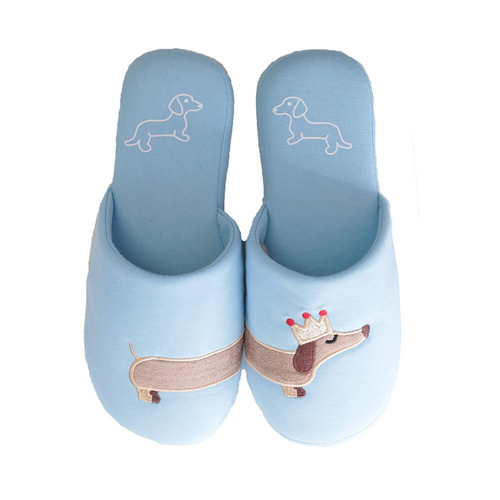 Crowned Dachshund Slippers