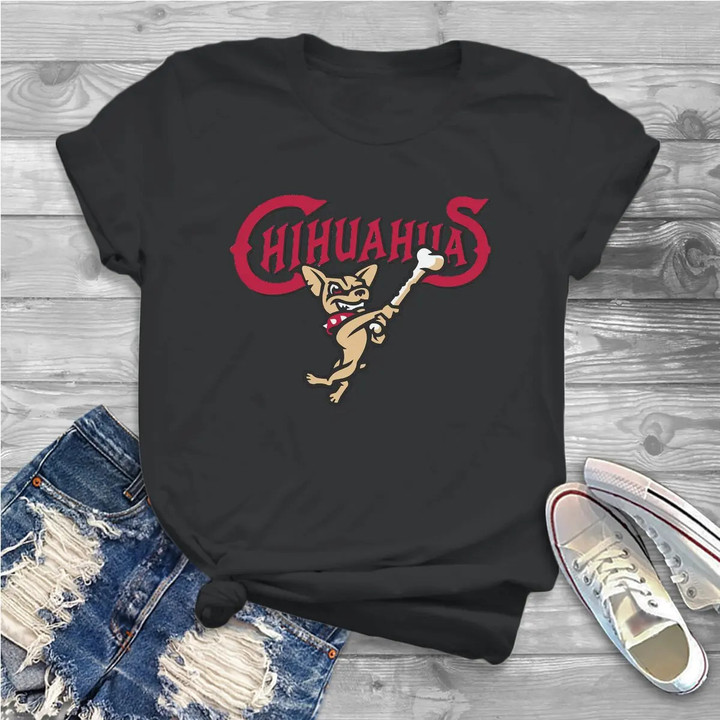 Playing Baseball Chihuahua T-shirt Women