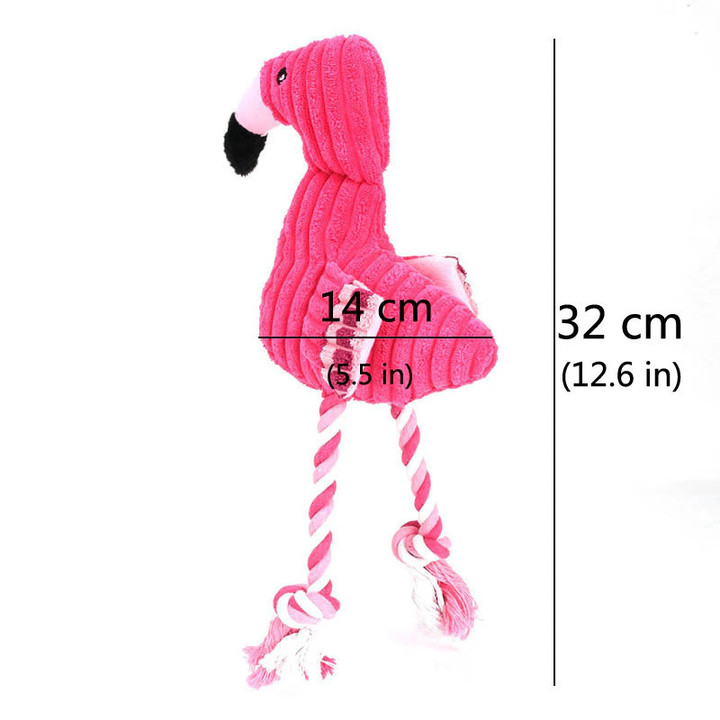 Pink Flamingo Dog Toy