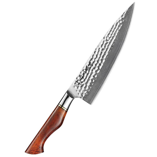 8.3 Inch Damascus Steel Chef Knife with Rosewood Handle - Master Series Chef Knife