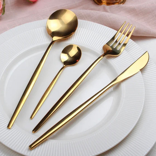 Luxury Gold 24 pieces Cutlery Set - Knife Fork Spoon Set