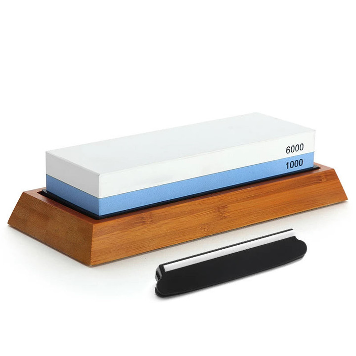 Whetstone Sharpening Stone - Professional Knife Sharpener with Angle Guide