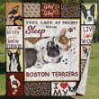 Animal Lover Twin Throw Quilt Blanket, Pet King Size Quilt, Boston Terrier Dog Blanket Quilt Blanket, Gifts for Boston Terrier Dog