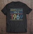 womens-vintage-52nd-birthday-gifts-awesome-since-1969-v-neck-t-shirt
