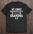 womens-my-first-mothers-day-as-a-grandma-v-neck-t-shirt