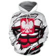 Poland In Me All Over Hoodie White Nvd1239  !