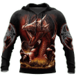 3D Armor Tattoo And Dungeon Dragon Hoodie Hac140101