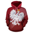 Poland Coat Of Arms Hoodie - Center Style Nvd1229 !
