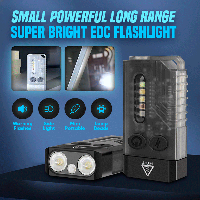 Small Powerful Long Range Super Bright EDC Flashlight
