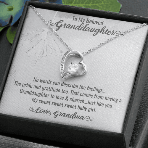 Granddaughter Christmas Gift, Granddaughter Gifts Keepsake, Mother Daughter Granddaughter Gifts, To My Beautiful Granddaughter , Heart Necklace