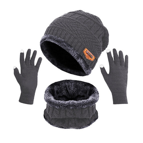 Winter Fleece-lined Knitted Hat
