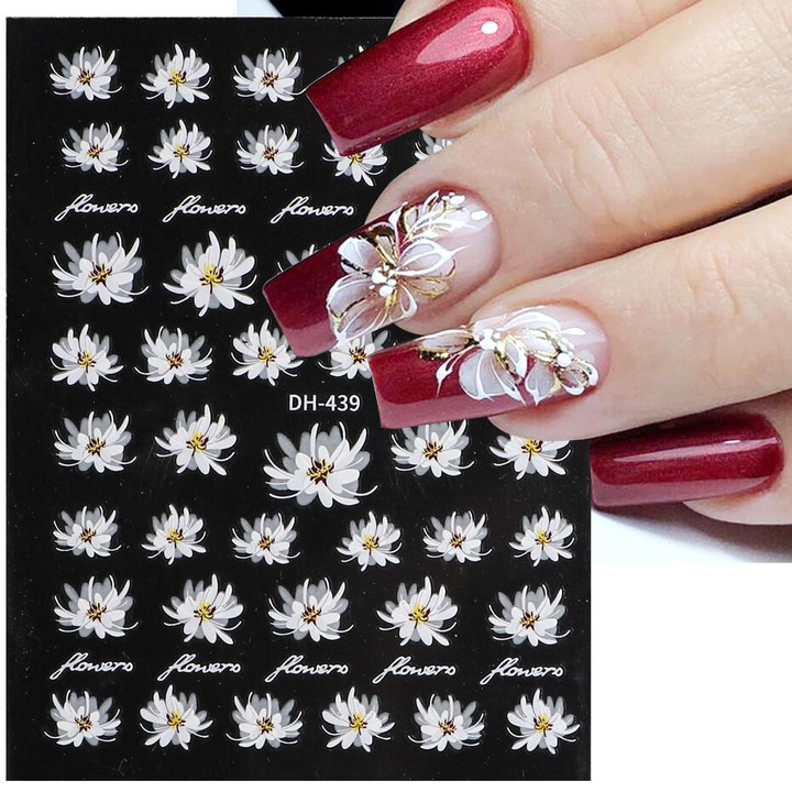 Laser Butterfly Stickers For Nails Holographic Snake Dragon Heart Star Moon Adhesive Sliders 3D Nail Art Decal Decoration LASTZX