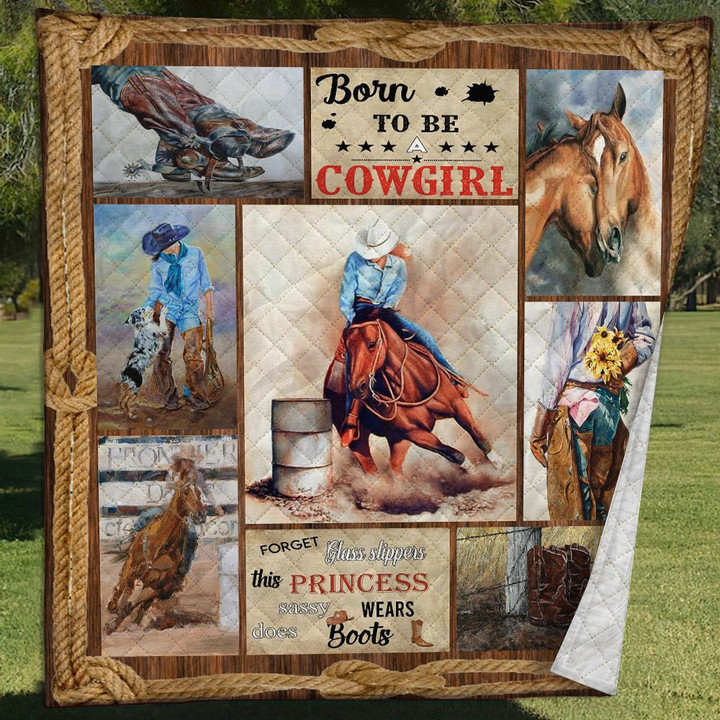 Vintage Western Quilt Baby Blanket, Cowpuncher King Size Quilt, Western T Shirt Quilt Blanket, Born To Be A Cowgirl Quilt Blanket, Gifts for Born