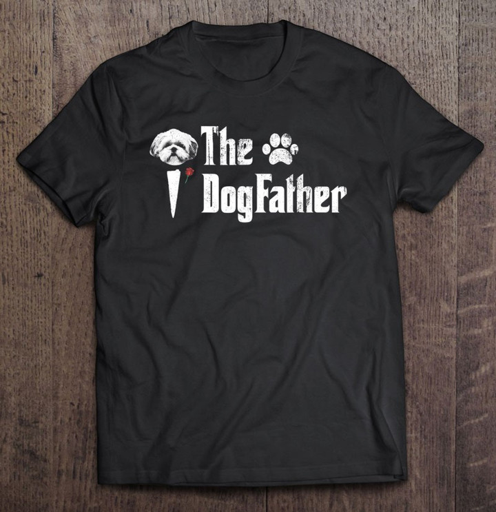 mens-the-dogfather-shih-tzu-dog-dad-tshirt-fathers-day-gift-t-shirt
