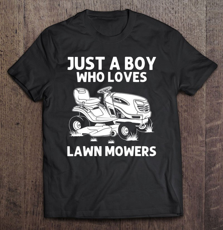 funny-lawn-mowing-gift-boys-kids-lawn-mower-gardening-t-shirt