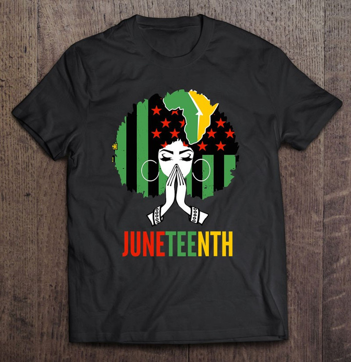 juneteenth-black-women-flag-america-black-history-african-t-shirt