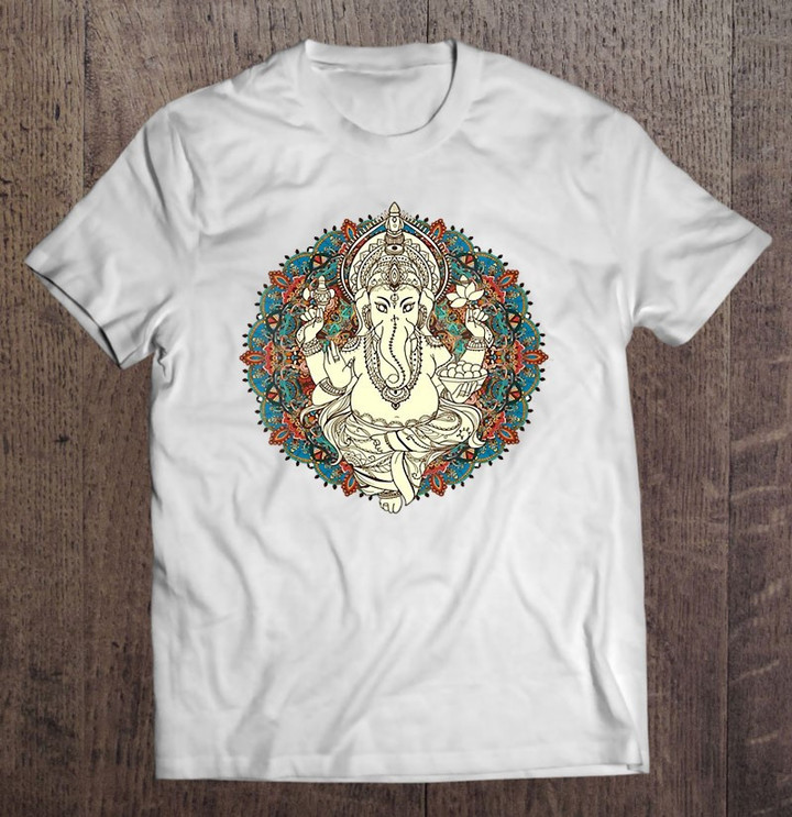 lord-ganesha-designed-v-neck-t-shirt