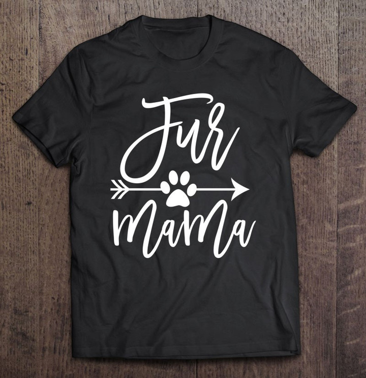 cute-funny-xmas-gift-for-grandma-cat-lover-dog-mom-fur-mama-t-shirt