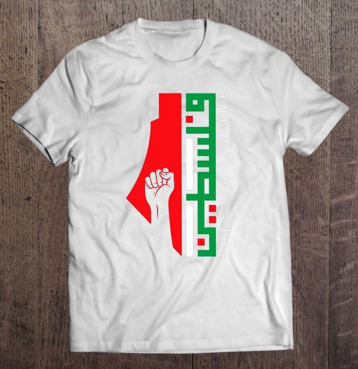 free-palestine-shirt-free-gaza-palestine-pride-flag-fist-t-shirt