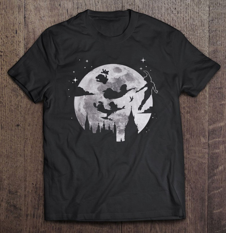 peter-pan-flying-by-the-moon-silhouette-t-shirt