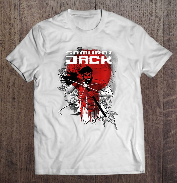 cn-samurai-jack-red-sun-sword-portrait-premium-t-shirt