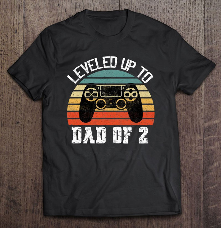 daddy-again-leveled-up-to-dad-of-2-dad-t-shirt